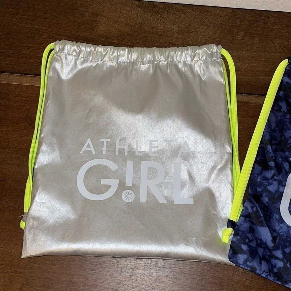 ATHLETA GYM 2 Backpack Silver white & Neon yellow